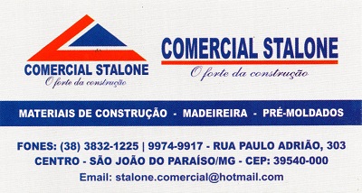 Comercial Stalone São João do Paraíso MG